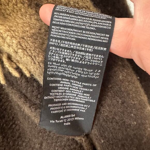 ALANUI: Men's Brown Cashmere/Wool Tie Dye Cardigan - Small - Picture 6 of 10